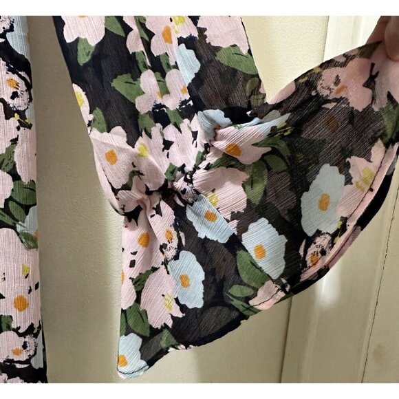 2/$30 J Crew Sheer Tunic Swim Cover Up Dress Womens S Beach Boho Resort Floral - Picture 5 of 12